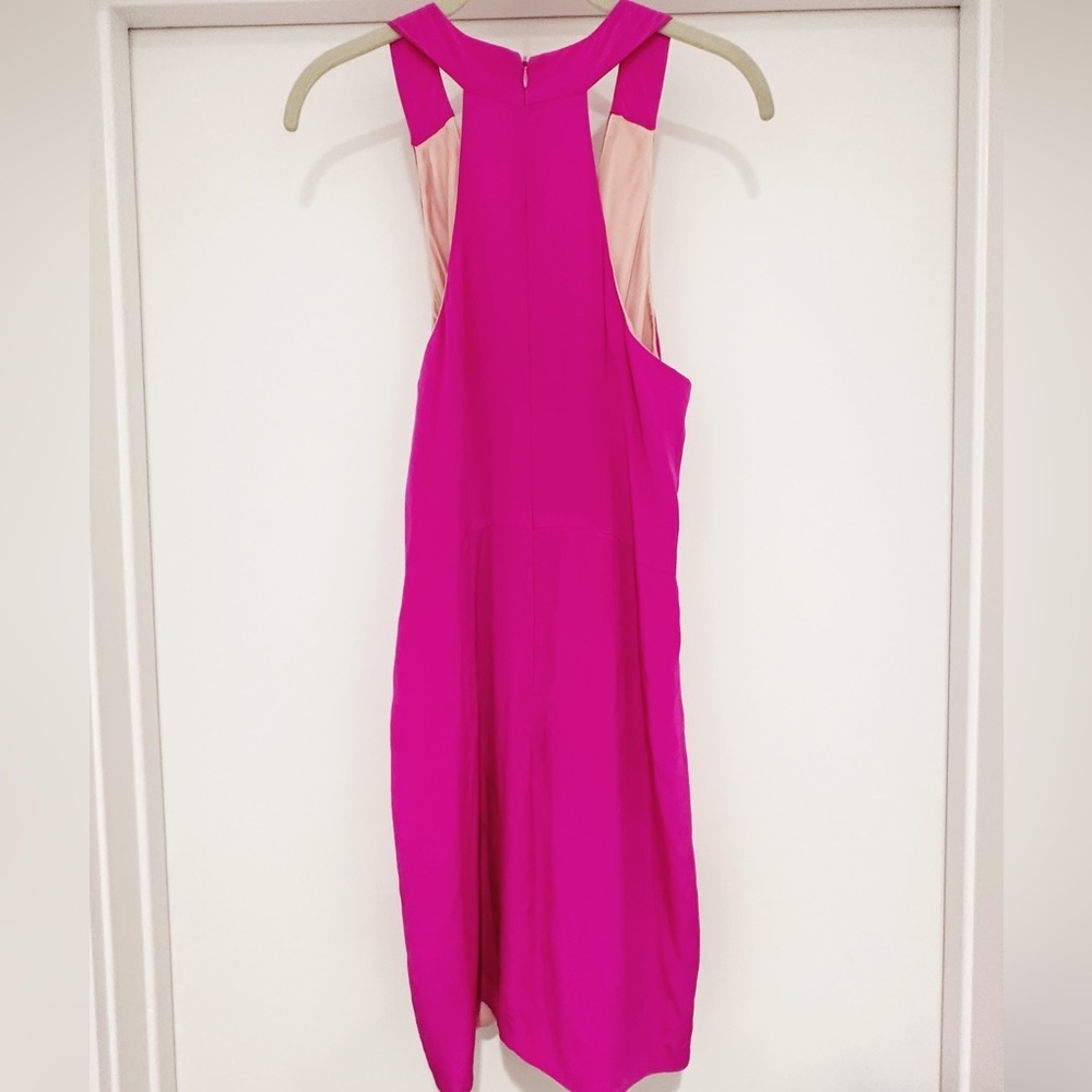 Lavender Brown Fuchsia Silk Mini Dress - Picture 6 of 6